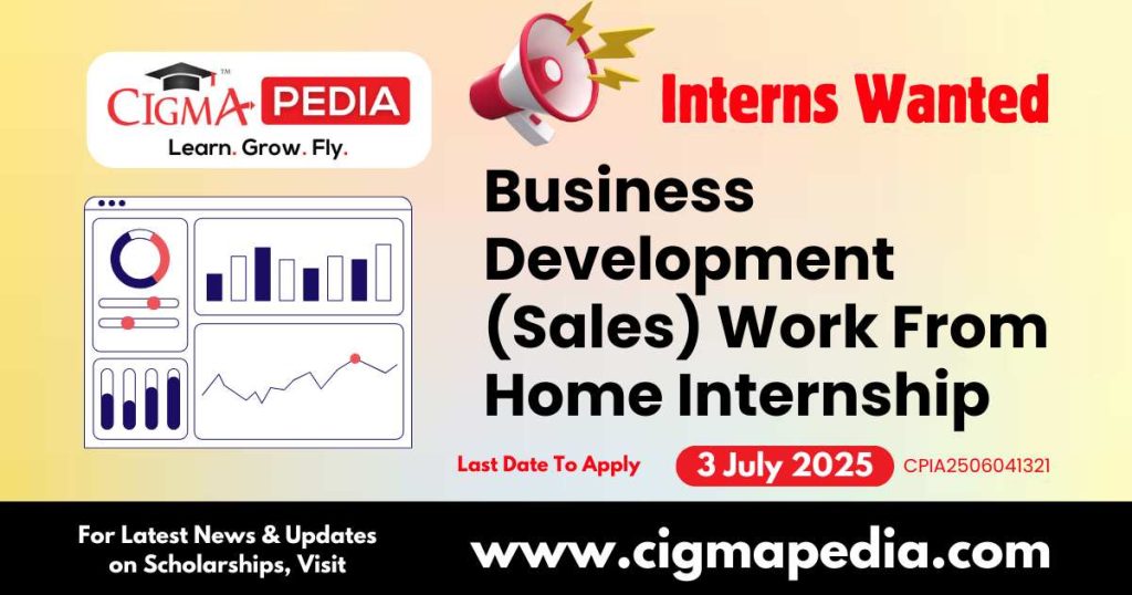 Business Development (Sales) Work From Home Internship