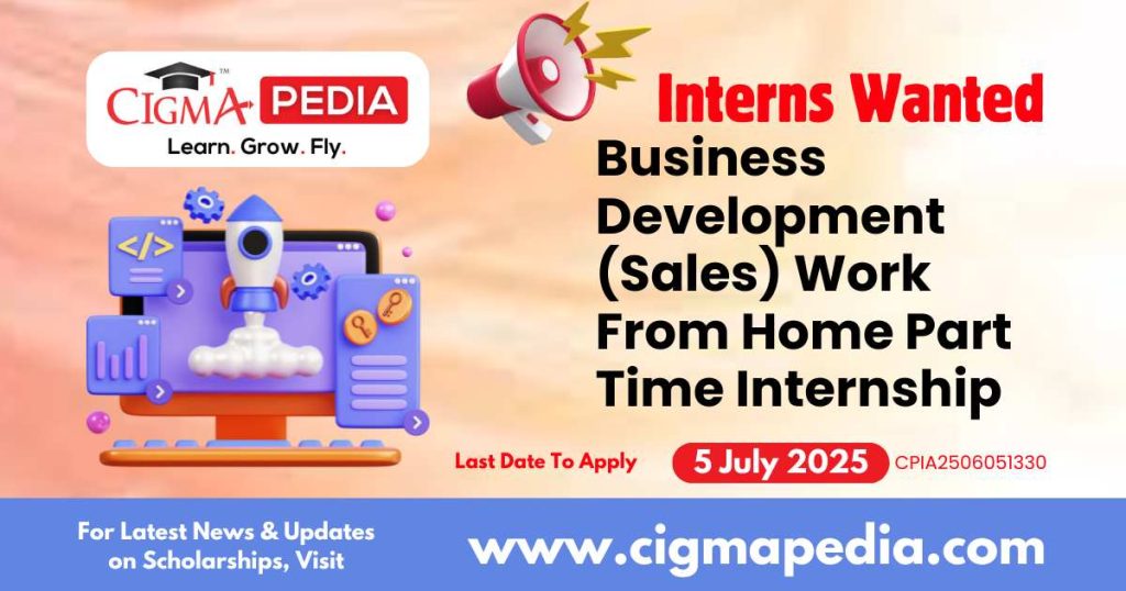 Business Development (Sales) Work From Home Part Time Internship