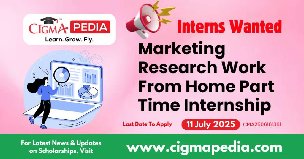 Marketing Research Work From Home Part Time Internship