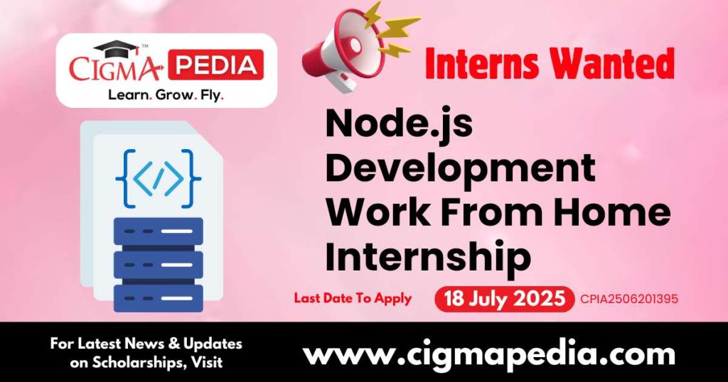 Node.js Development Work From Home Internship