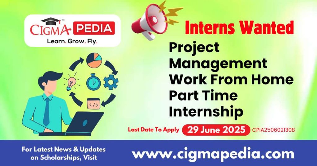 Project Management Work From Home Part Time Internship