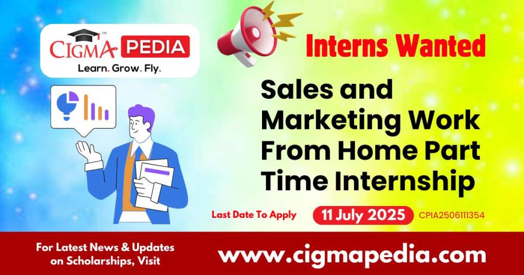 Sales and Marketing Work From Home Part Time Internship