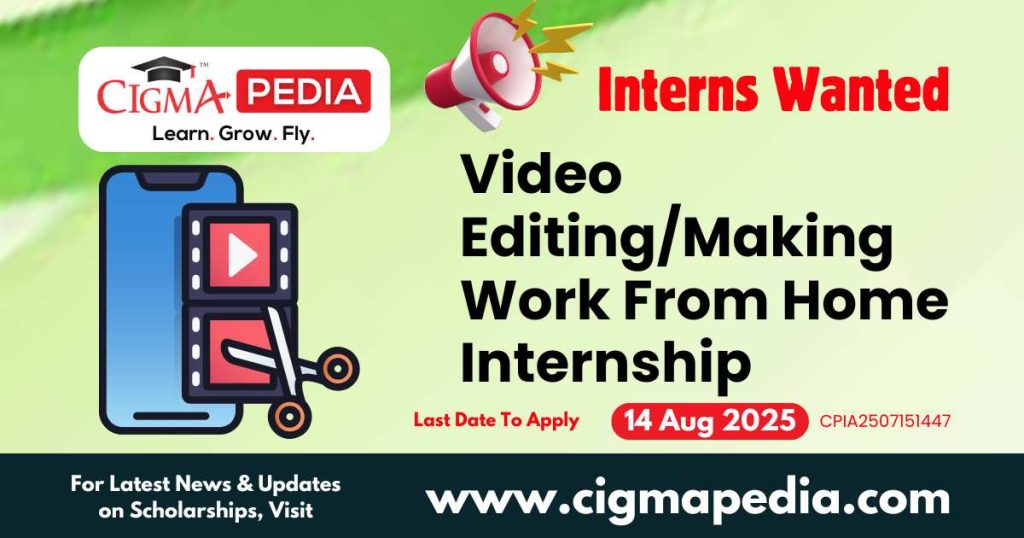 Video Editing/Making Work From Home Internship