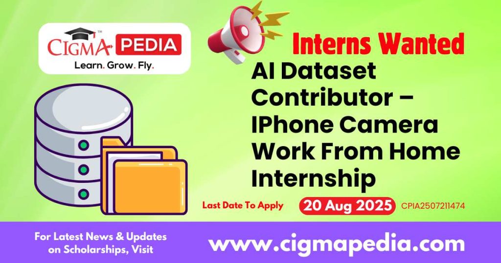 AI Dataset Contributor – IPhone Camera Work From Home Internship