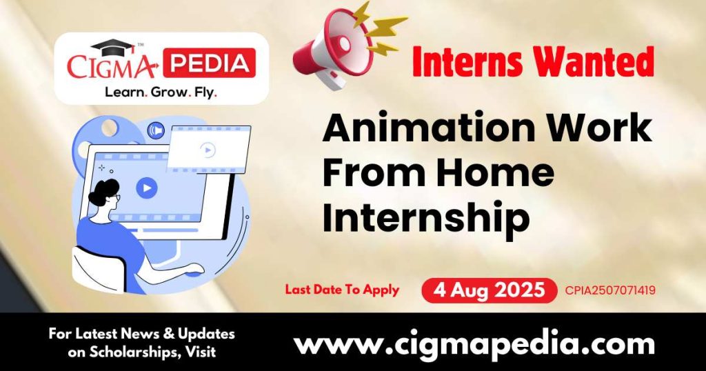 Animation Work From Home Internship