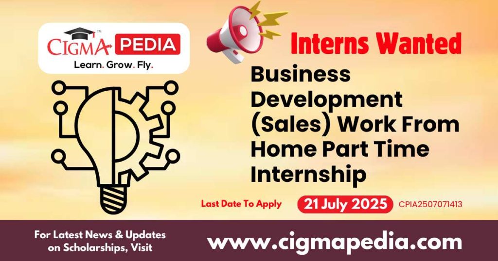 Business Development (Sales) Work From Home Part Time Internship