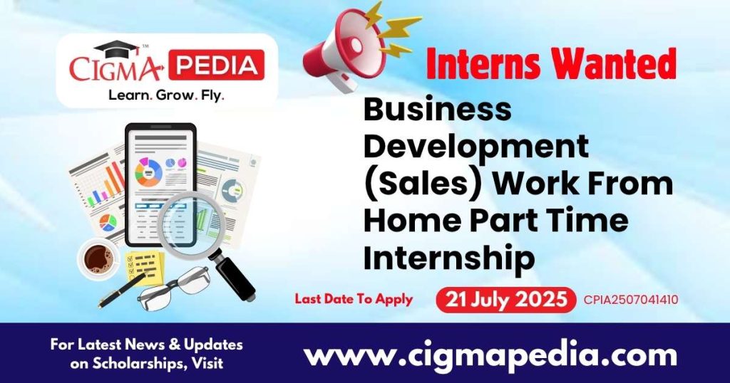 Business Development (Sales) Work From Home Part Time Internship