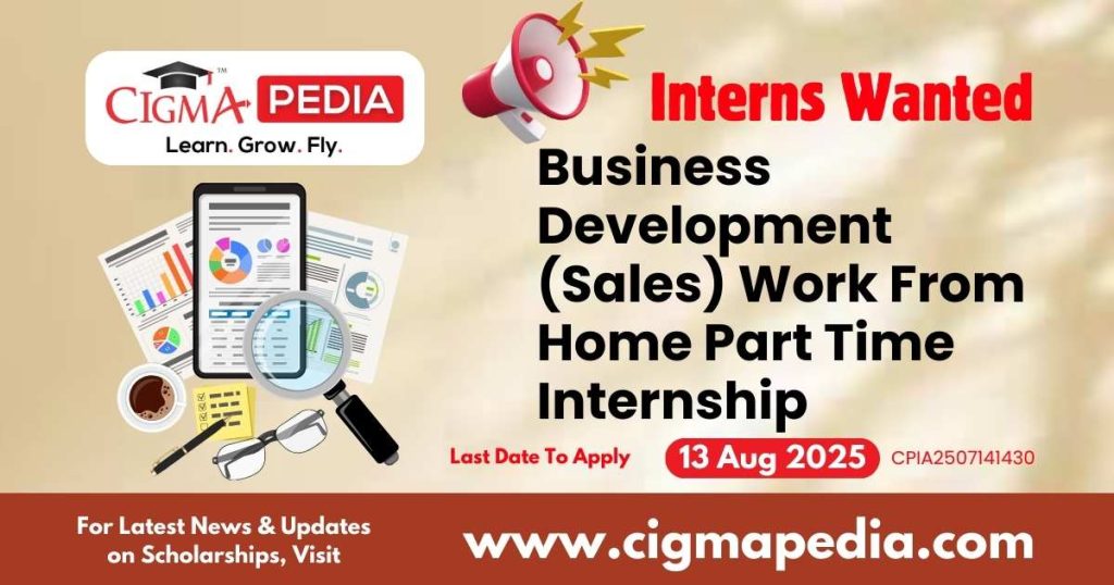 Business Development (Sales) Work From Home Part Time Internship