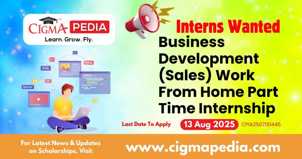 Business Development (Sales) Work From Home Part Time Internship