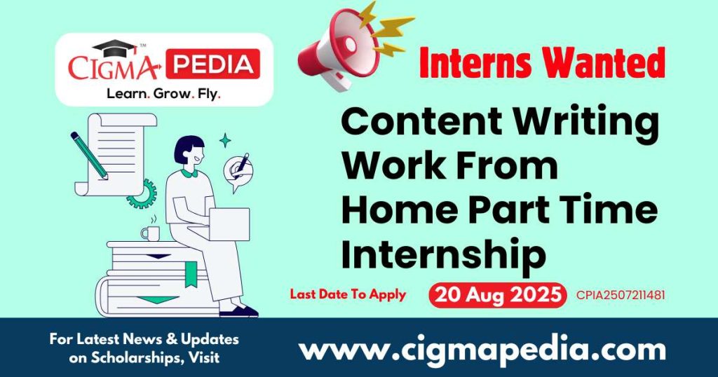 Content Writing Work From Home Part Time Internship