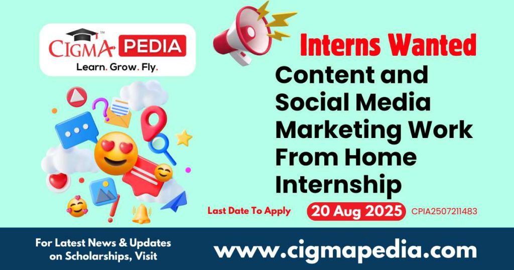 Content and Social Media Marketing Work From Home Internship