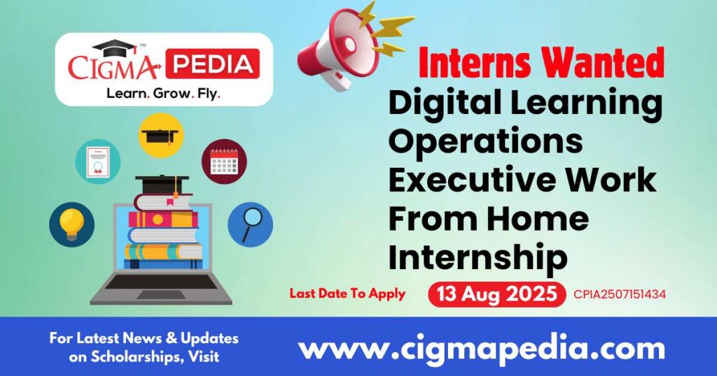 Digital Learning Operations Executive Work From Home Internship