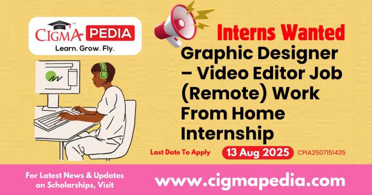 Graphic Designer – Video Editor Job (Remote) Work From Home Internship ...