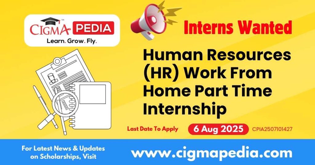 Human Resources (HR) Work From Home Part Time Internship