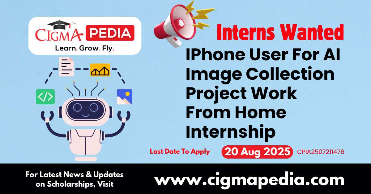 IPhone User For AI Image Collection Project Work From Home Internship ...