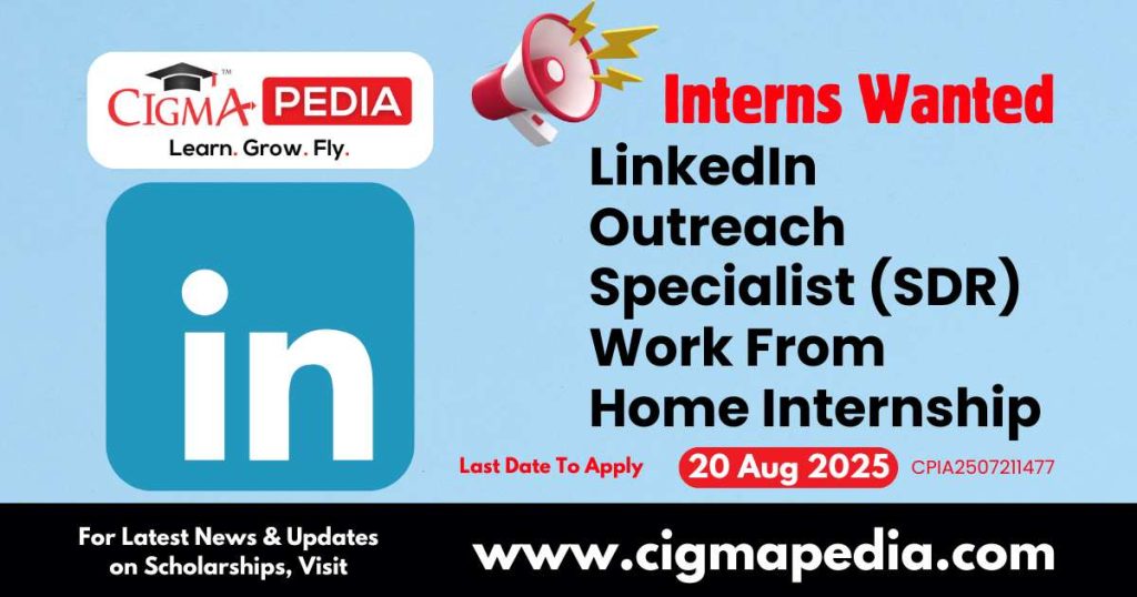 LinkedIn Outreach Specialist (SDR) Work From Home Internship