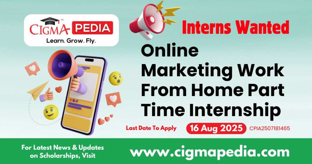 Online Marketing Work From Home Part Time Internship