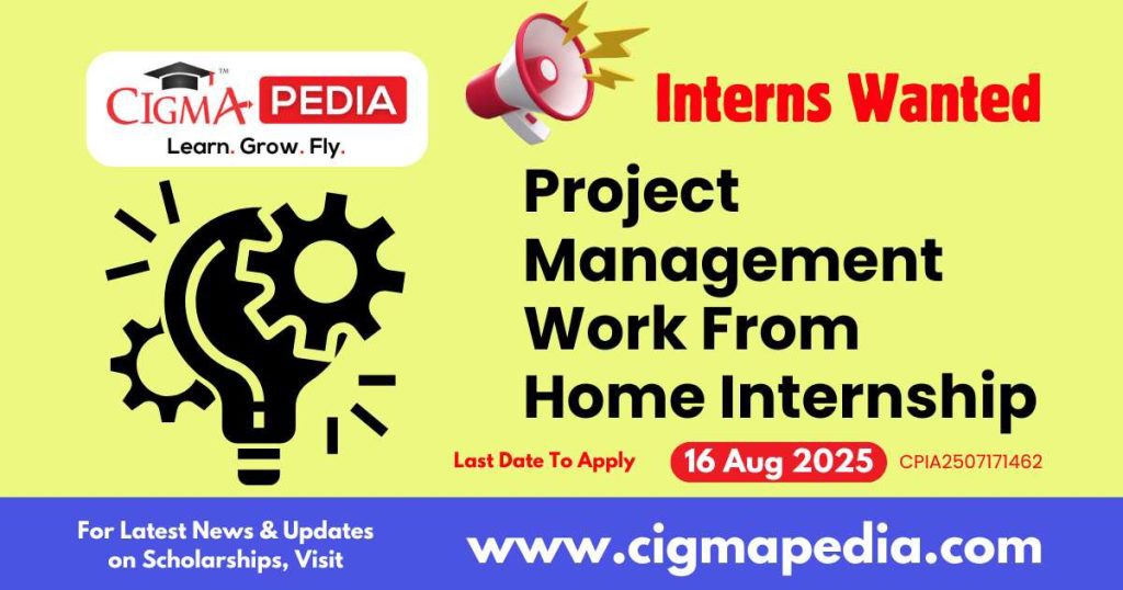 Project Management Work From Home Internship