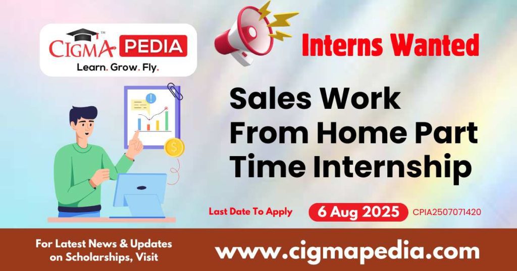 Sales Work From Home Part Time Internship