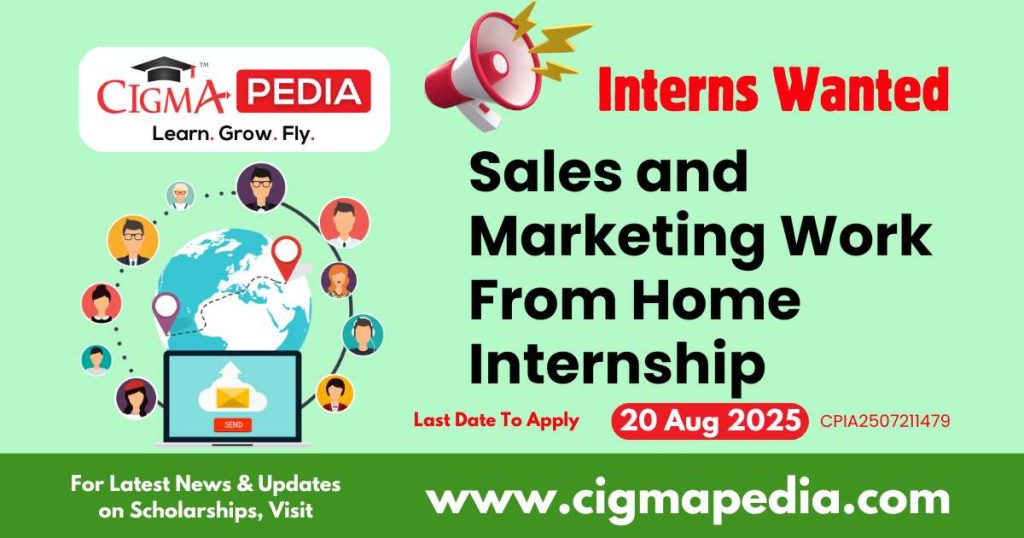 Sales and Marketing Work From Home Internship