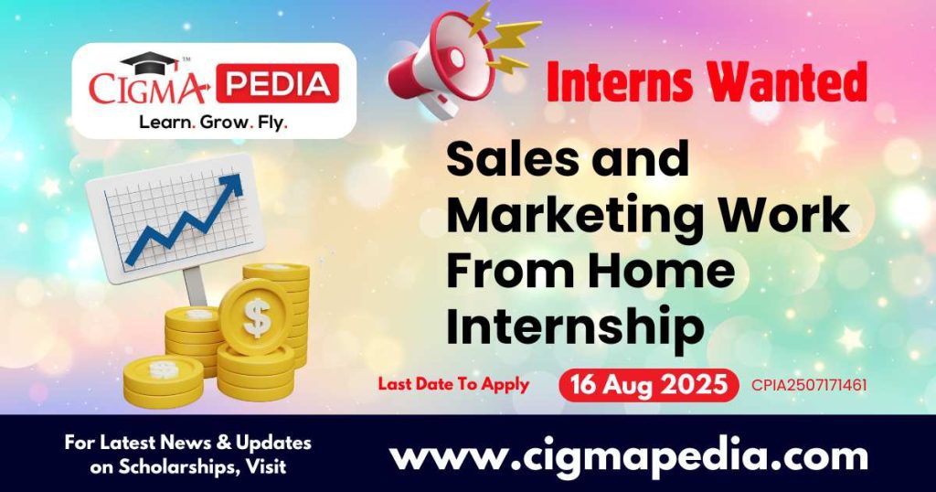 Sales and Marketing Work From Home Internship