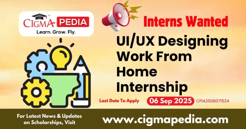 UI/UX Designing Work From Home Internship