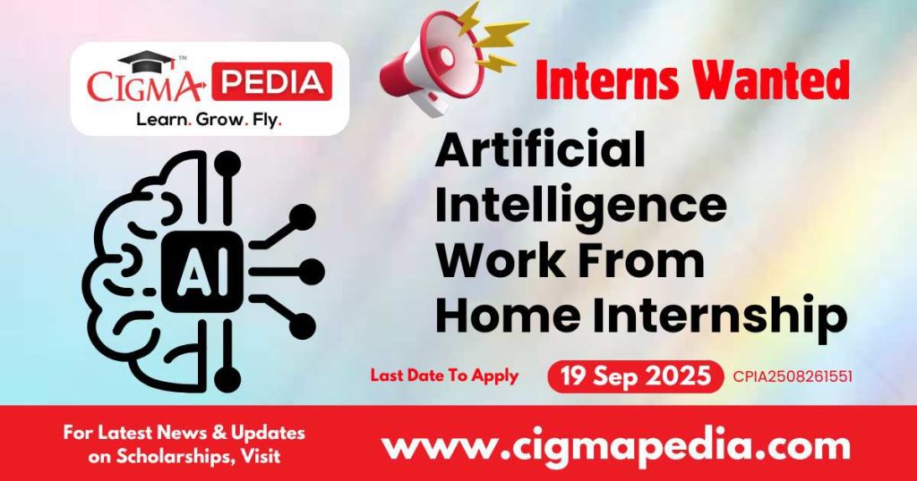 Artificial Intelligence Work From Home Internship