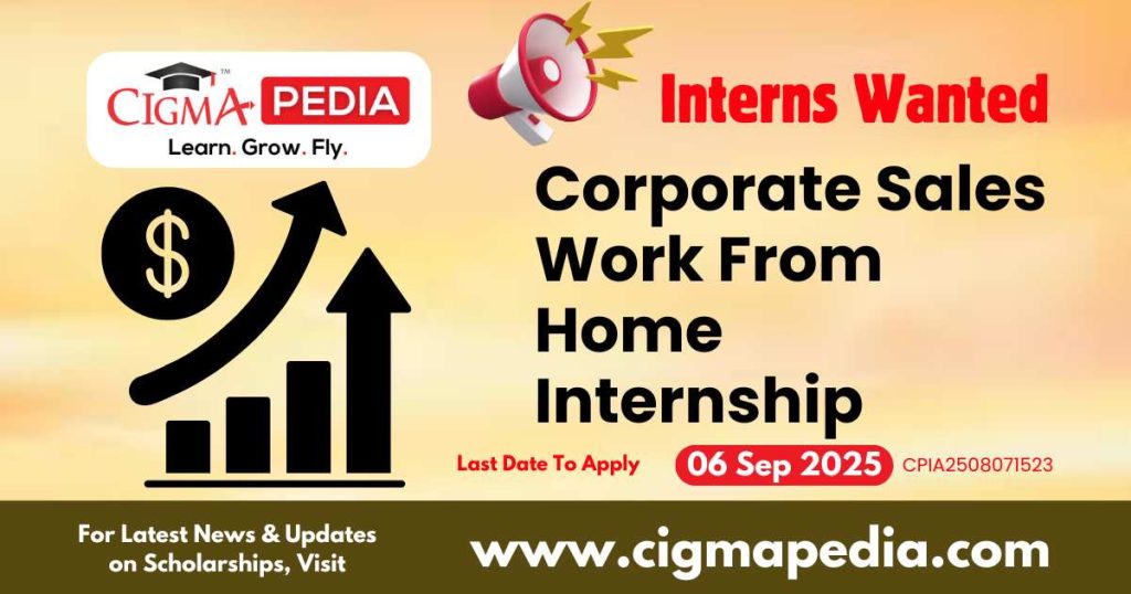 Corporate Sales Work From Home Internship