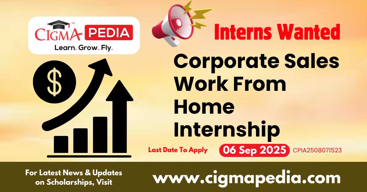 Corporate Sales Work From Home Internship