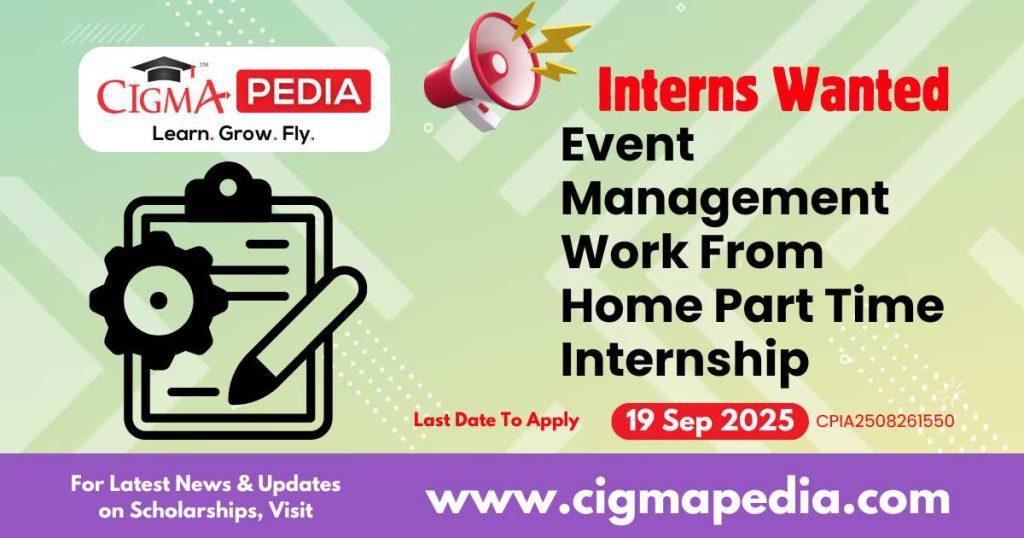 Event Management Work From Home Part Time Internship