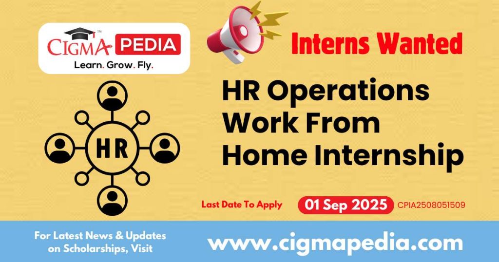 HR Operations Work From Home Internship