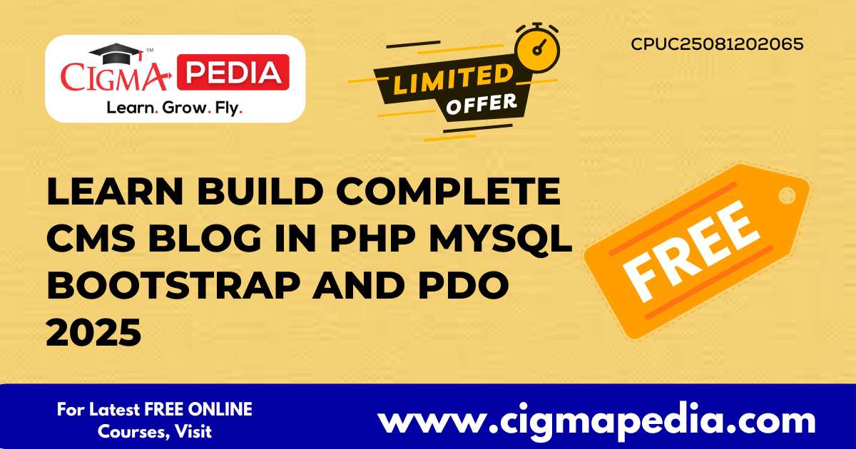 Learn Build Complete CMS Blog in PHP MySQL Bootstrap And PDO 2025 (Free ...