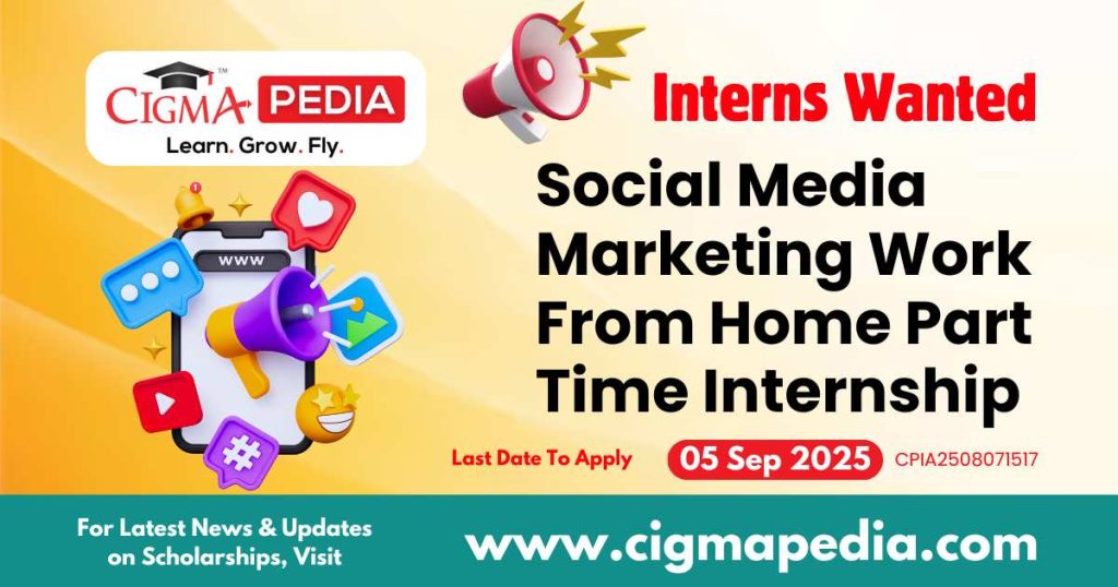 Social Media Marketing Work From Home Part Time Internship