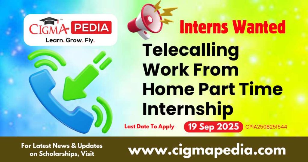 Telecalling Work From Home Part Time Internship