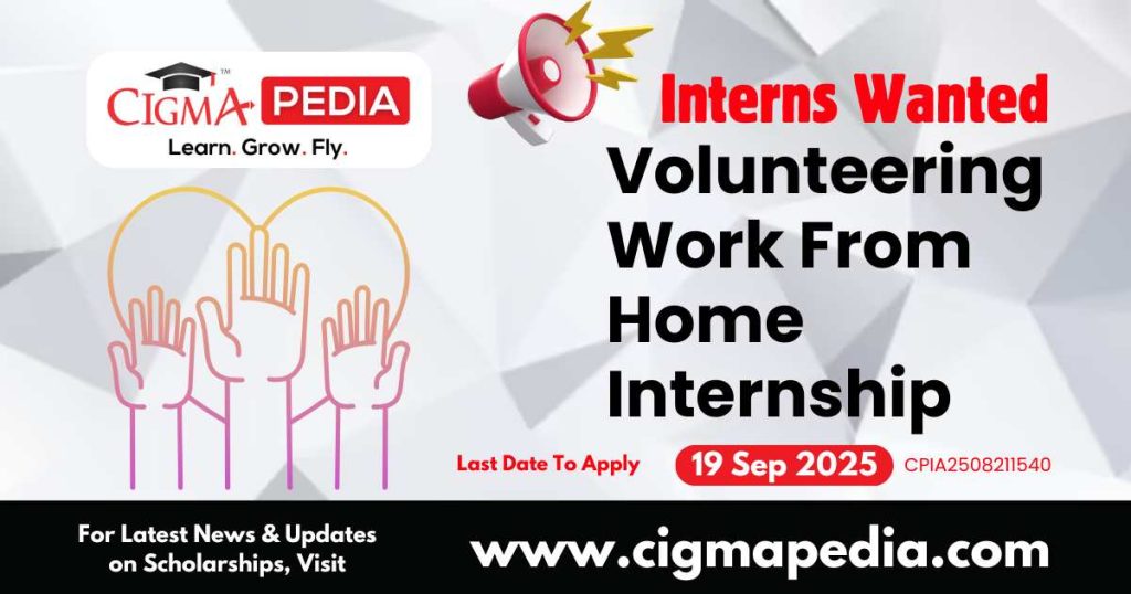 Volunteering Work From Home Internship