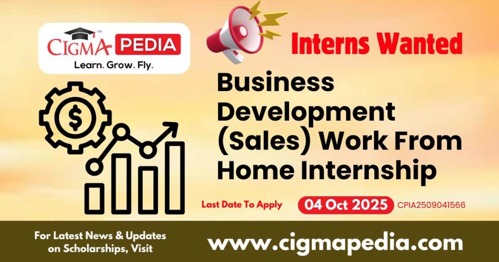 Business Development (Sales) Work From Home Internship