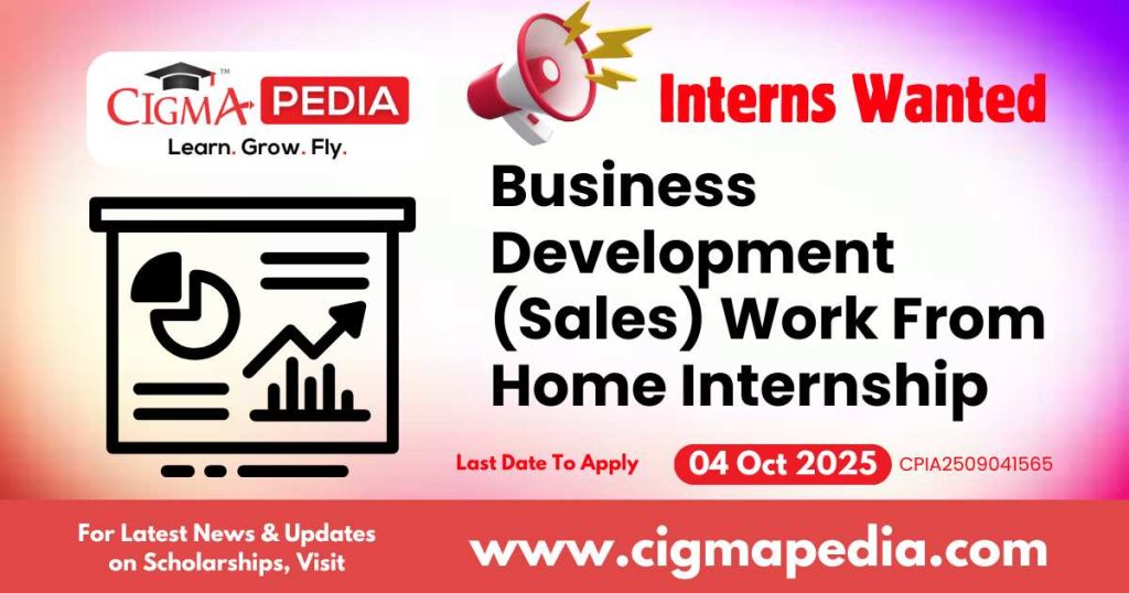 Business Development (Sales) Work From Home Internship