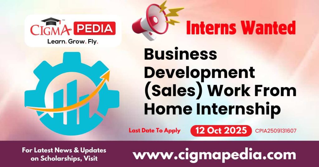 Business Development (Sales) Work From Home Internship
