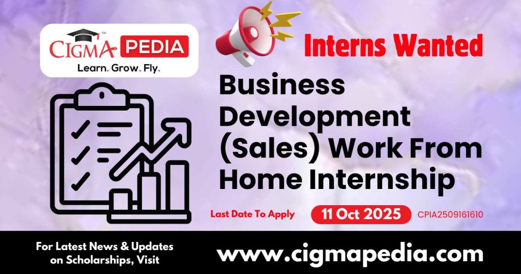 Business Development (Sales) Work From Home Internship