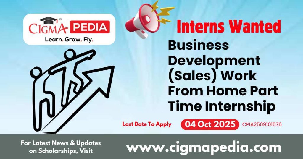 Business Development (Sales) Work From Home Part Time Internship