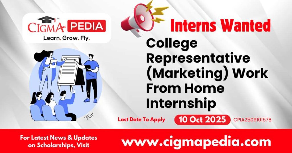 College Representative (Marketing) Work From Home Internship