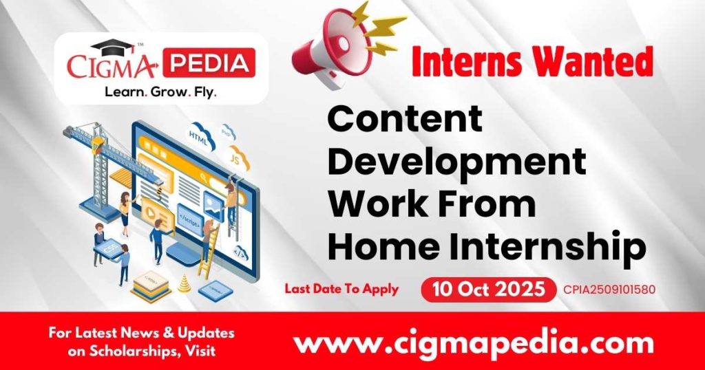 Content Development Work From Home Internship