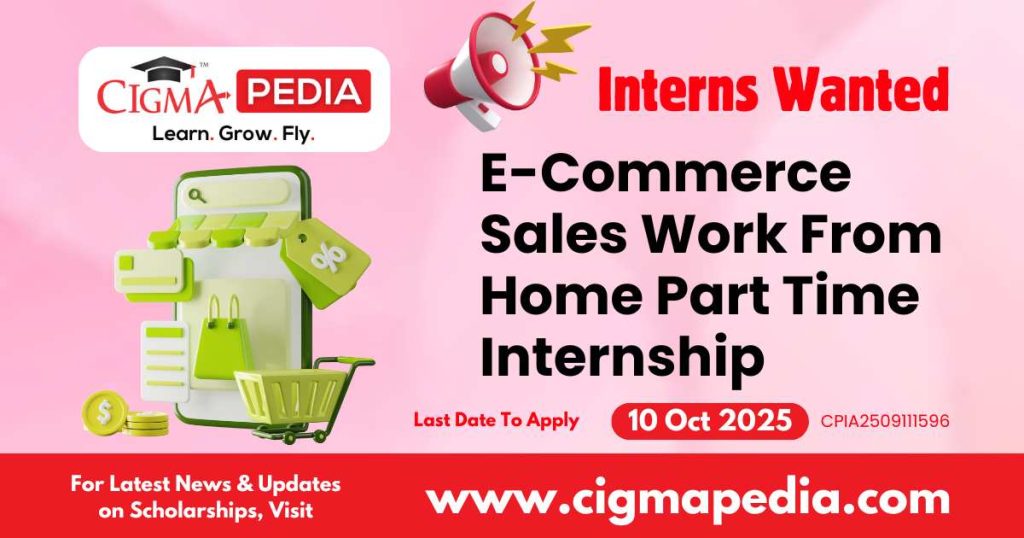 E-Commerce Sales Work From Home Part Time Internship