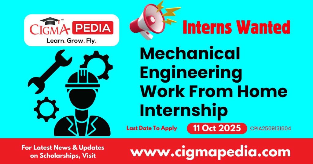 Mechanical Engineering Work From Home Internship
