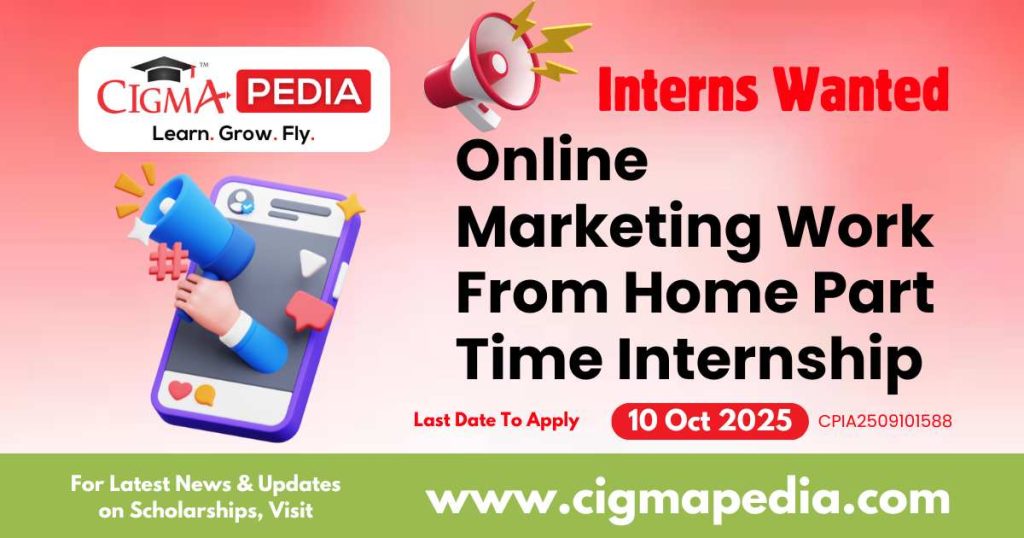 Online Marketing Work From Home Part Time Internship
