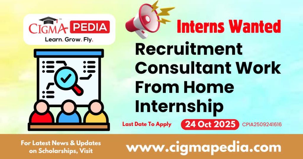Recruitment Consultant Work From Home Internship