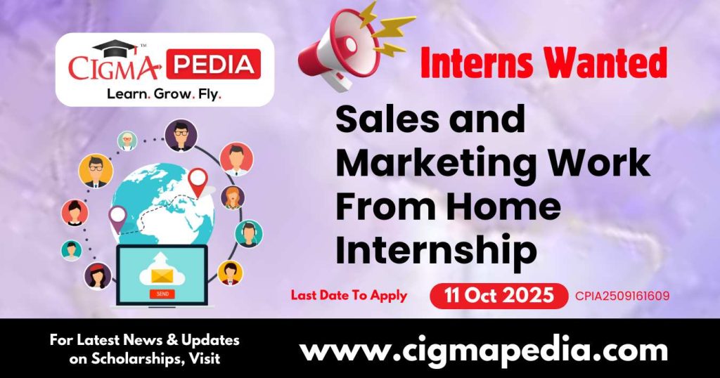 Sales and Marketing Work From Home Internship