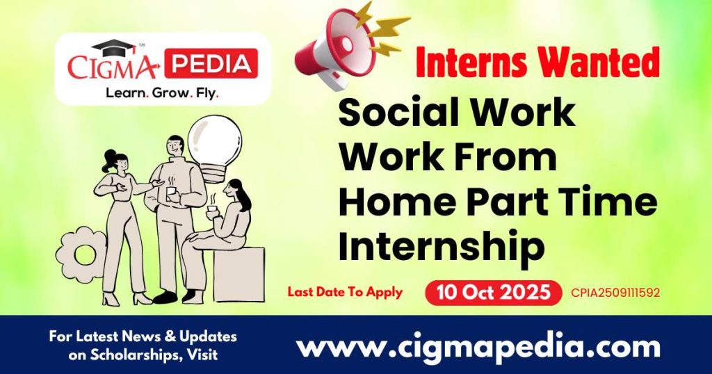 Social Work Work From Home Part Time Internship
