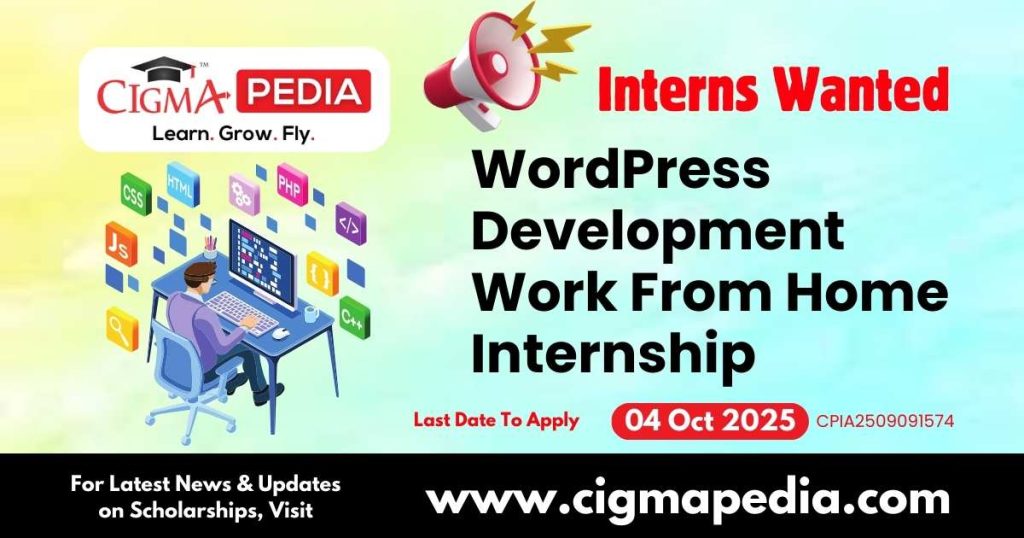 WordPress Development Work From Home Internship