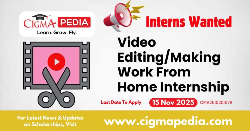 Video Editing/Making Work From Home Internship